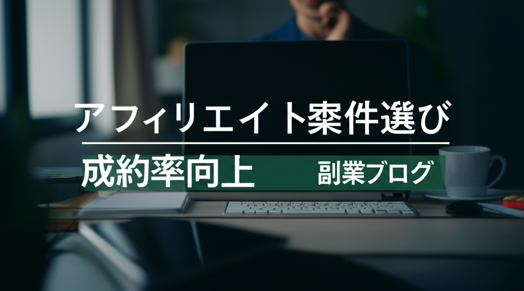 初心者でも失敗しない！アフィリエイト案件選びの4つの鉄則で副業ブログを月10万円収益に導く完全攻略法